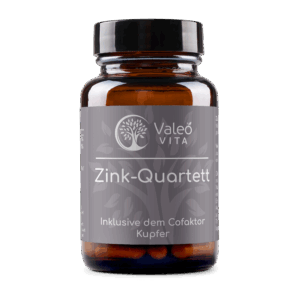 Zink-Kupfer Kapseln – Hochwertige Kombination aus 4 optimal aufeinander abgestimmten Zink-Verbindungen und Kupfercitrat. Zur Unterstützung von Immunsystem und Zellschutz.