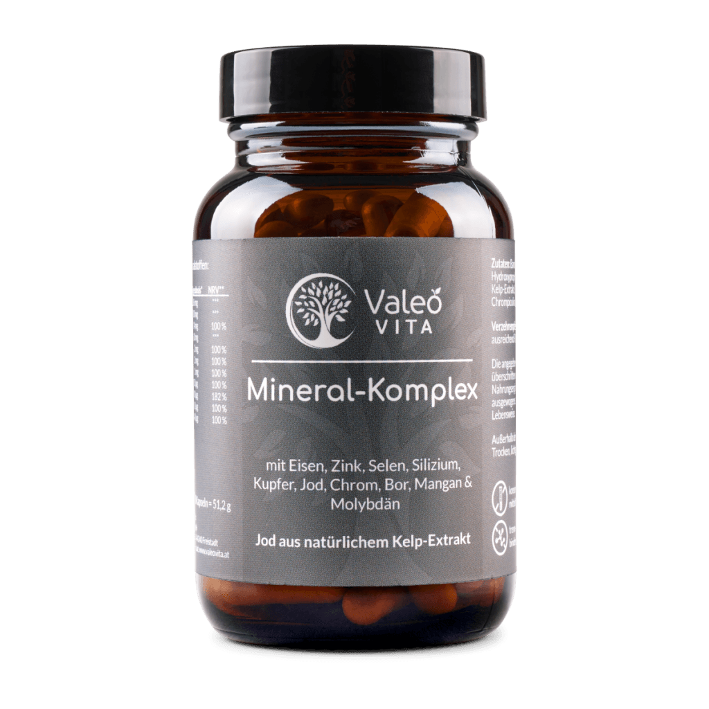Mineral-Komplex Kapseln von Valeo Vita – 10 Mineralstoffe und Spurenelemente, 90 vegane Kapseln