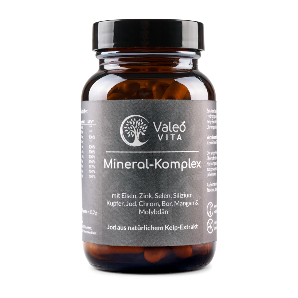 Mineral-Komplex Kapseln von Valeo Vita – 10 Mineralstoffe und Spurenelemente, 90 vegane Kapseln
