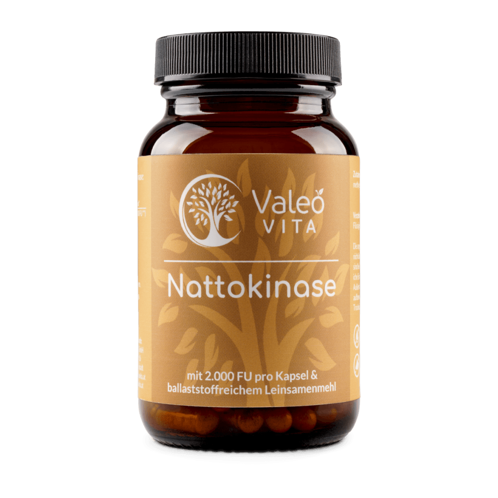 Nattokinase Kapseln von Valeo Vita – 2.000 FU (100 mg) pro Kapsel aus fermentiertem Natto