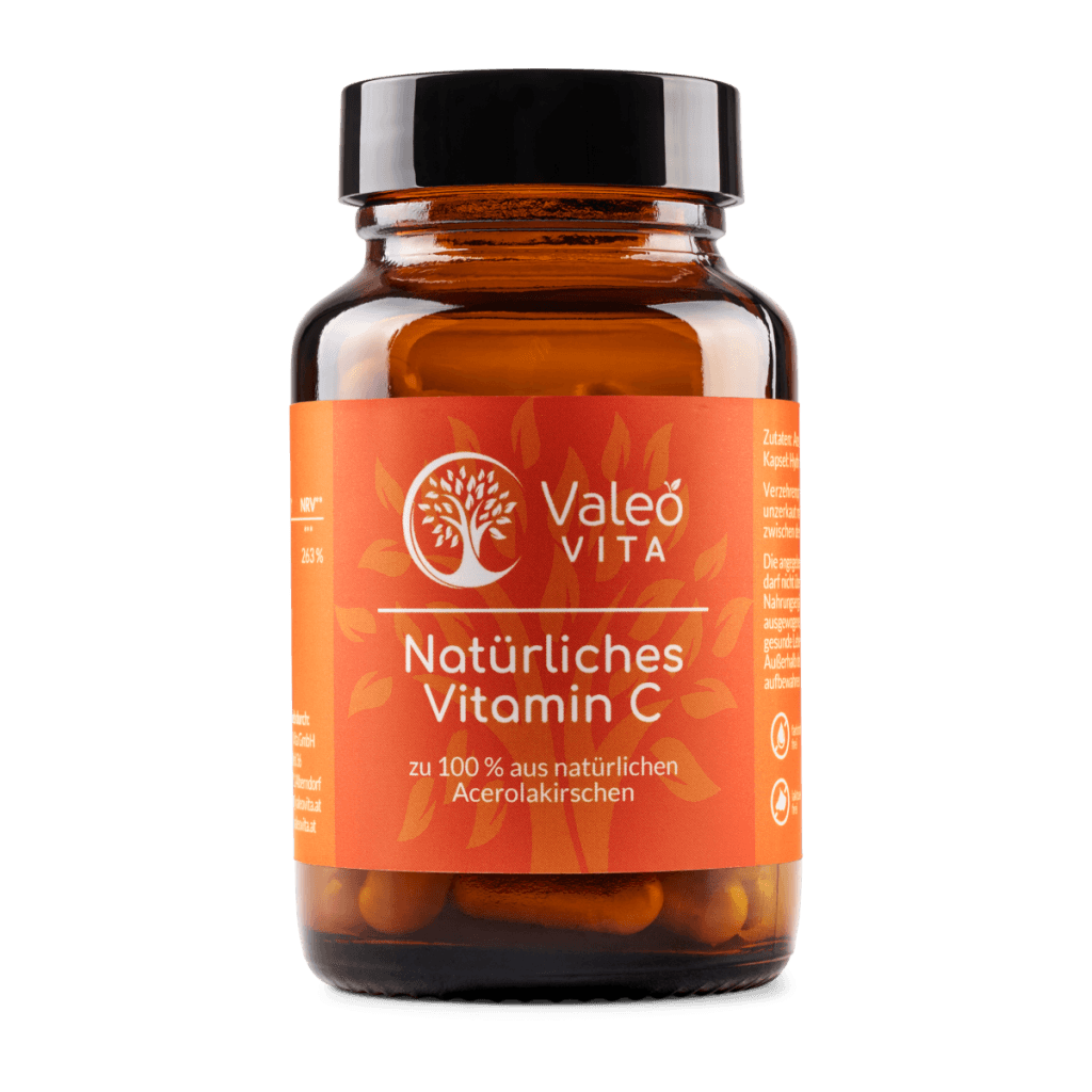 Acerola-Kapseln von Valeo Vita – natürliches Vitamin C aus der Acerolakirsche, 60 Kapseln