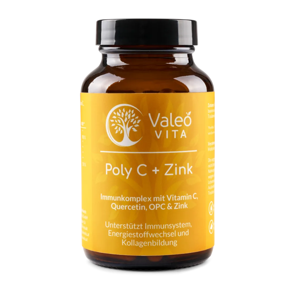 Poly C + Zink Kapseln von Valeo Vita – Vitamin-C-Komplex mit PureWay-C, Zink, Quercetin und OPC