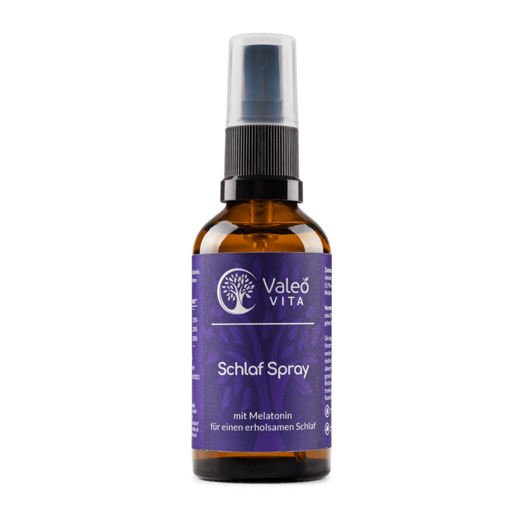 Schlaf Spray von Valeo Vita – Melatonin-Spray mit GABA und B-Vitaminen, 330 Sprühstöße