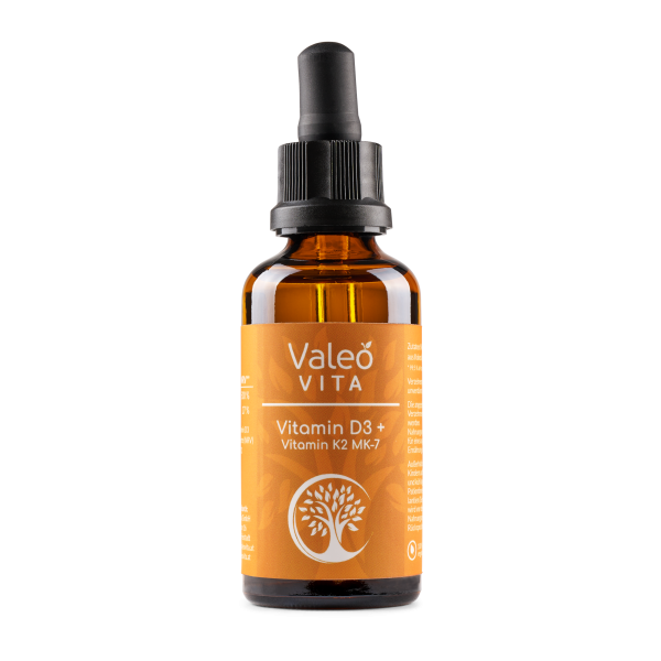 Vitamin D3 + K2 Tropfen – Hochwertige Kombination zur Unterstützung von Immunsystem, Knochen und Muskelfunktion.