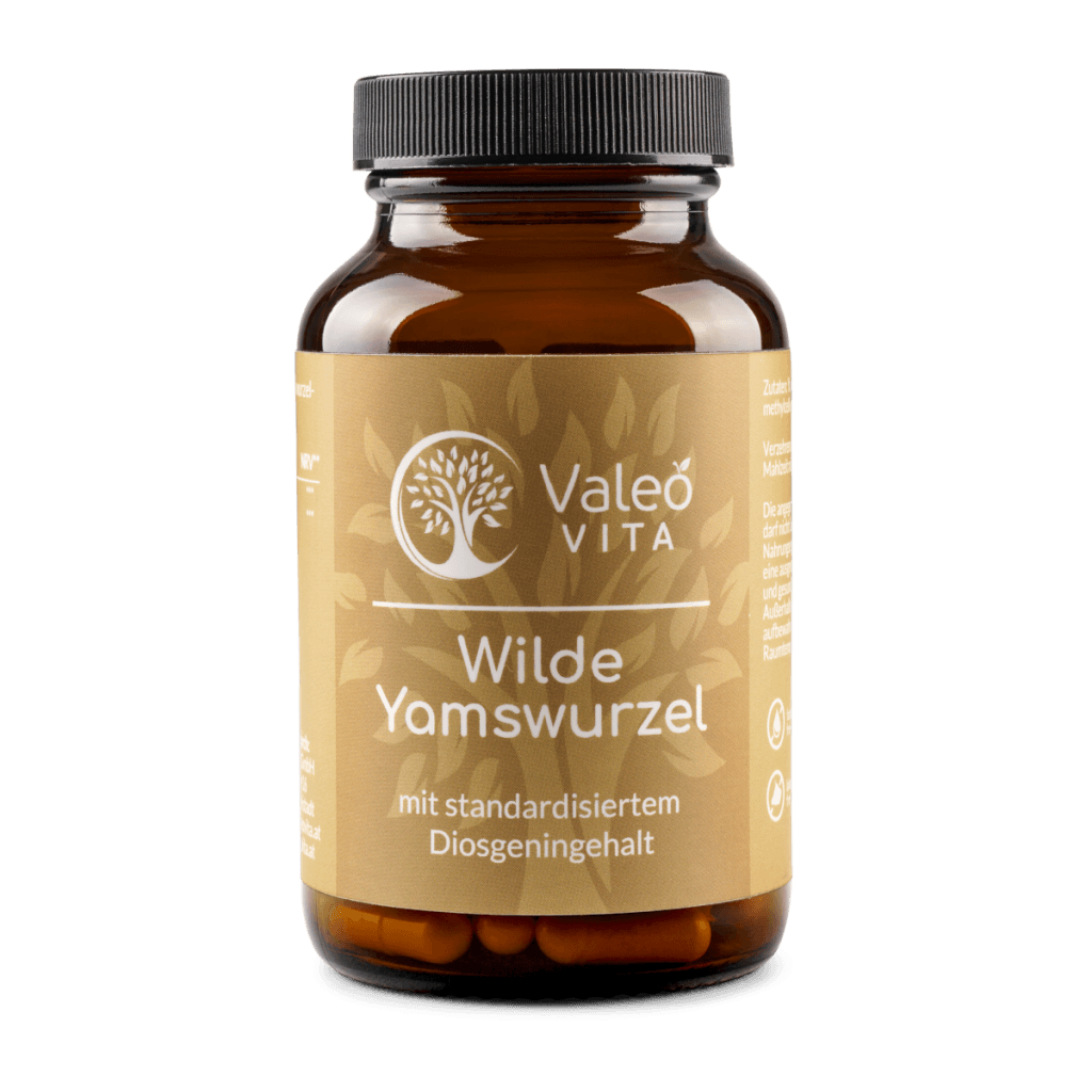 Wilde Yamswurzel Kapseln von Valeo Vita – Extrakt aus Wildsammlung mit 83 mg Diosgenin pro Kapsel