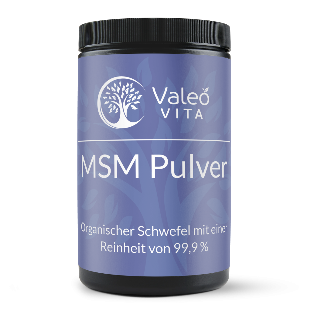 MSM Pulver – 99,9 % reines Methylsulfonylmethan zur Unterstützung von Gelenken, Haut und Bindegewebe.