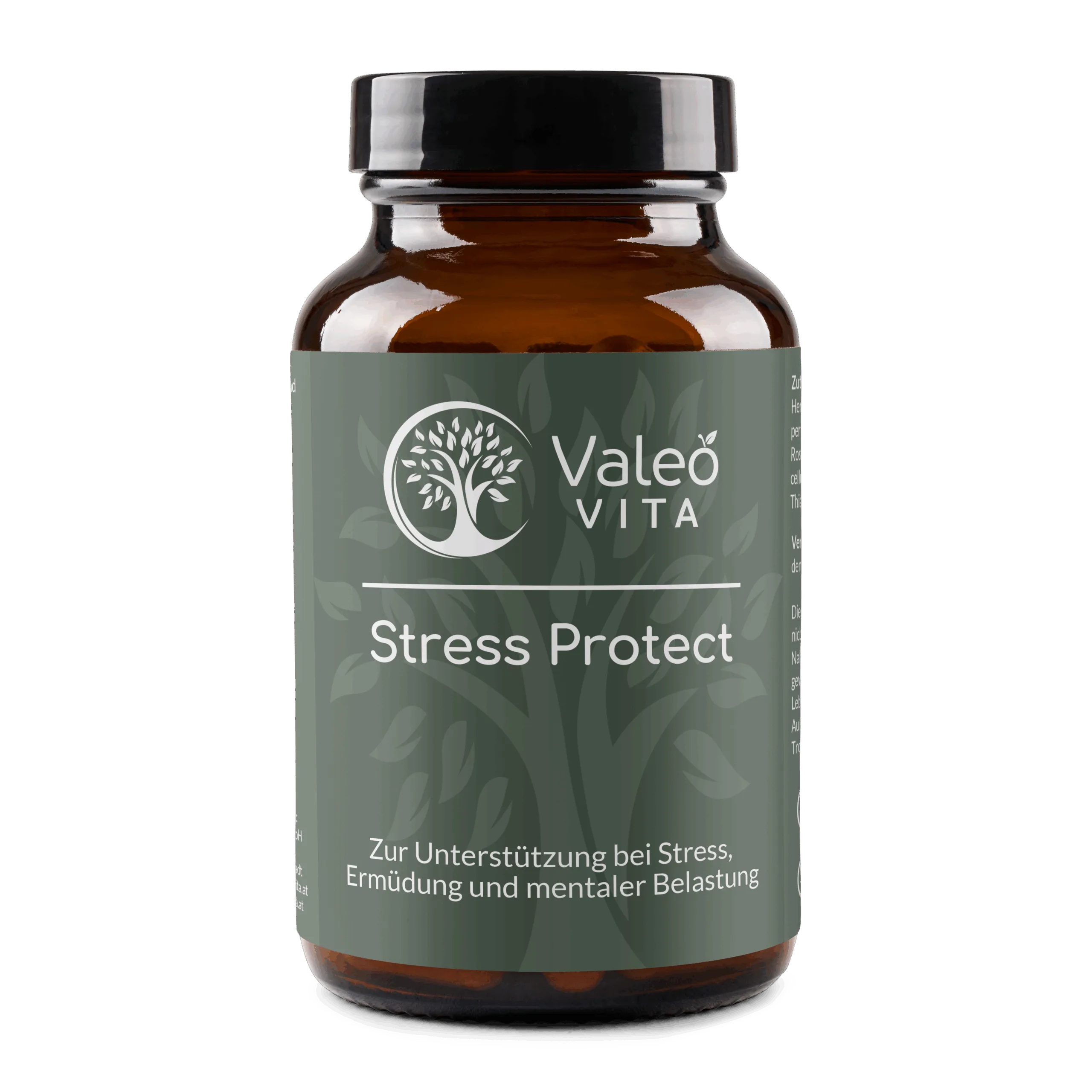 Stress Protect Kapseln von Valeo Vita – mit KSM-66 Ashwagandha, Rosenwurz und B-Vitaminen, 90 Kapseln