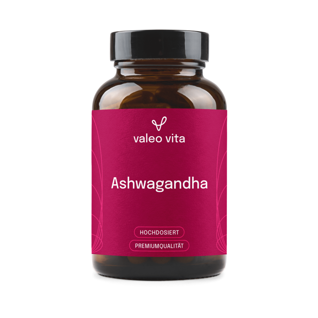 Ashwagandha Kapseln von Valeo Vita – 500 mg Wurzelextrakt mit 5 % Withanoliden, 90 Kapseln