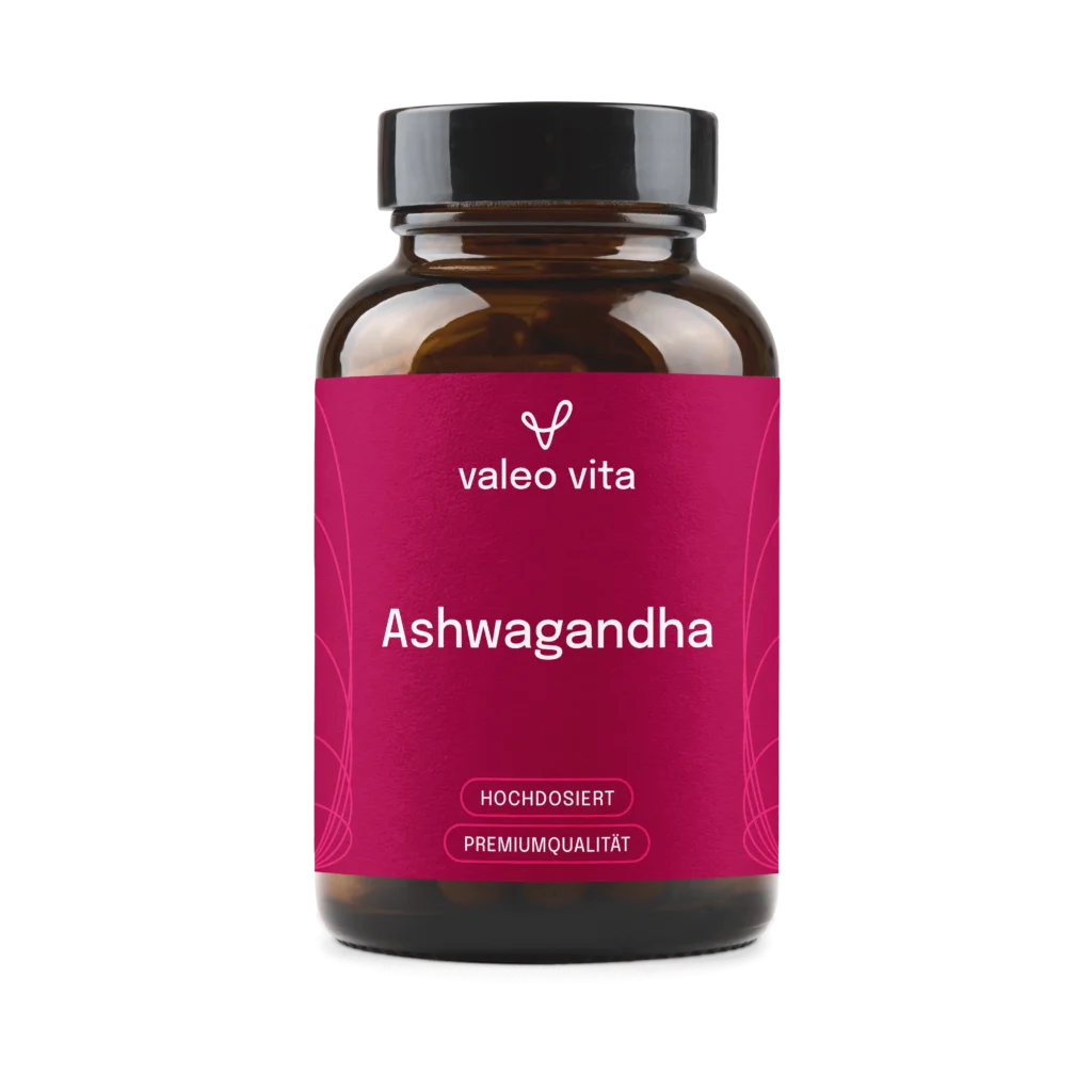 Ashwagandha Kapseln von Valeo Vita – 500 mg Wurzelextrakt mit 5 % Withanoliden, 90 Kapseln
