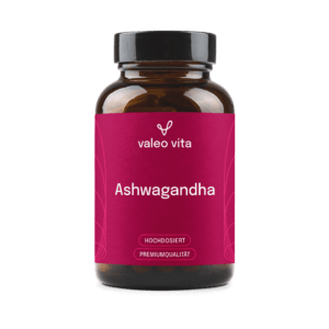 Ashwagandha Kapseln von Valeo Vita – 500 mg Wurzelextrakt mit 5 % Withanoliden, 90 Kapseln