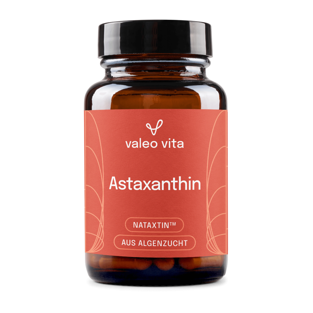 Astaxanthin Kapseln von Valeo Vita – 4 mg natürliches Astaxanthin (Nataxtin) aus der Blutregenalge