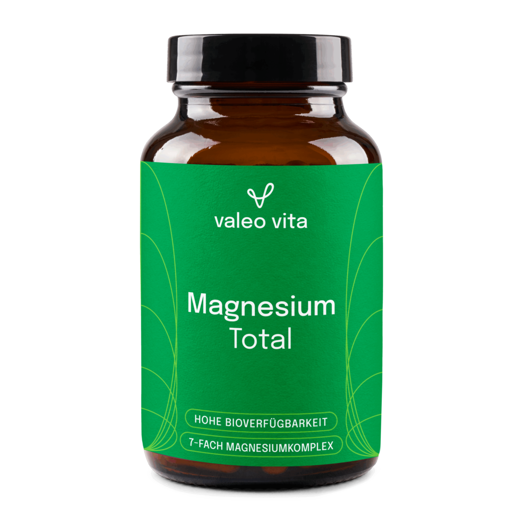 Magnesium Total Kapseln von Valeo Vita – Magnesium-Komplex aus 7 Verbindungen, Dose mit 90 Kapseln