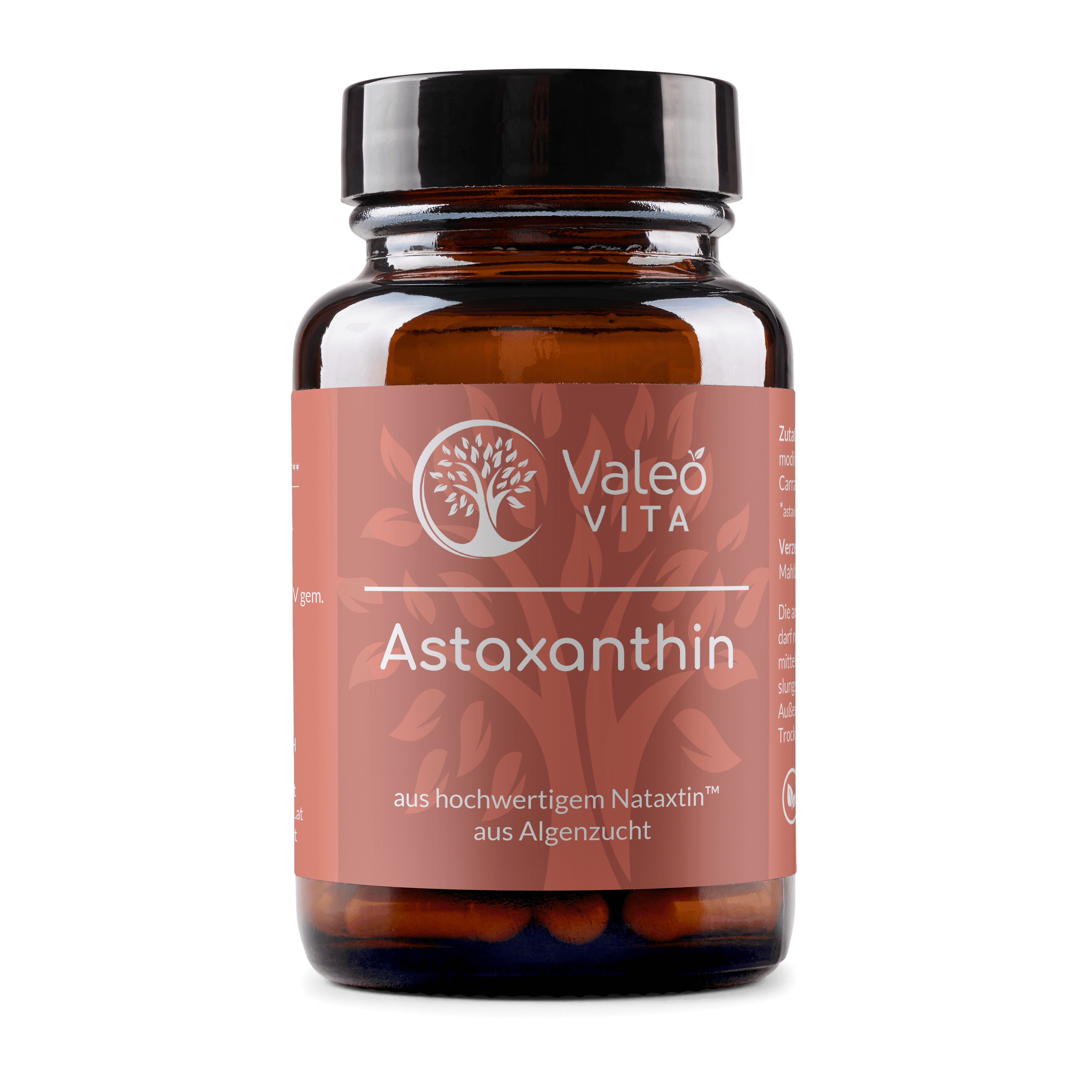 Astaxanthin – 4 mg natürliches Astaxanthin pro Kapsel aus Nataxtin™ mit Vitamin E zum Schutz der Zellen vor oxidativem Stress.