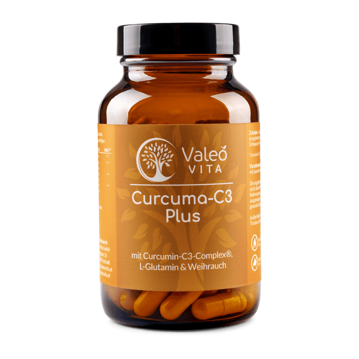 Curcuma-C3 Plus – Komplex aus L-Glutamin, Curcumin-C3-Complex® und Weihrauch-Extrakt zur Unterstützung von Darm und Gelenken.