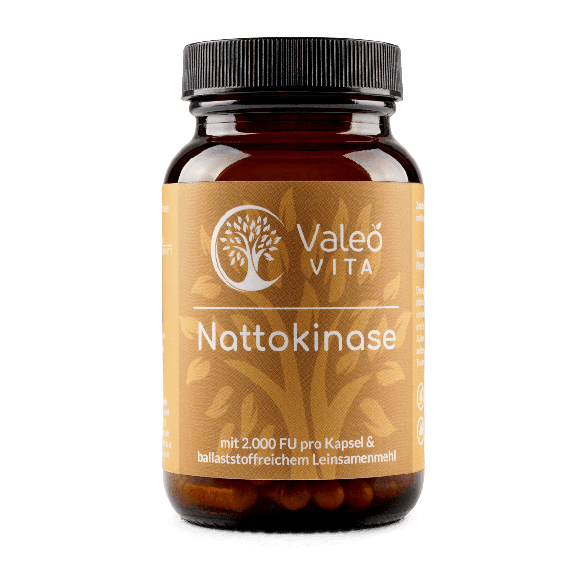 Nattokinase Kapseln – Enzymkomplex aus fermentierten Sojabohnen zur Unterstützung der Herz-Kreislauf-Funktion.